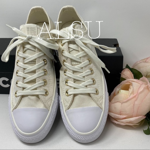 Converse Ctas Low Top Canvas Egret Gold W AUTHENT - Picture 5 of 8